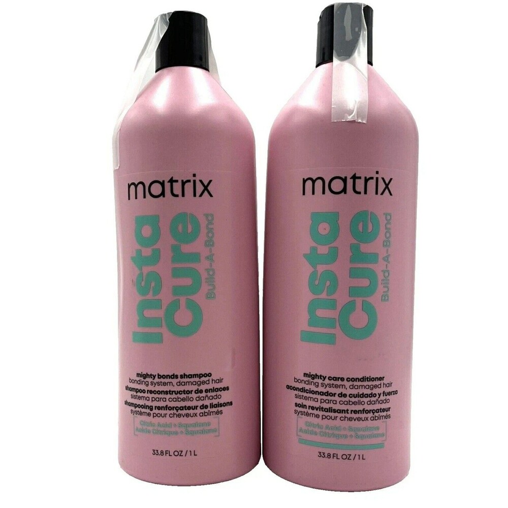 Matrix Instacure Build-A-Bond Mighty Care Shampoo And Conditioner Liter Duo